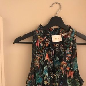 Anthropologie Maeve Floral Print Top Sz M